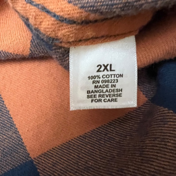 Magellan Outdoors Men's Classic Fit Long Sleeve 100% Cotton Shirt Plaid Size 2XL - Picture 7 of 9